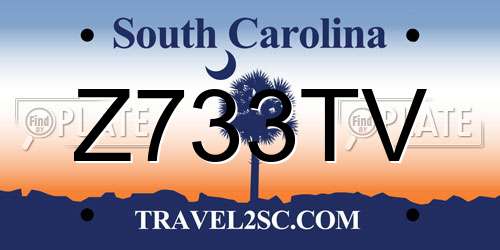 Z733TV South Carolina License Plate