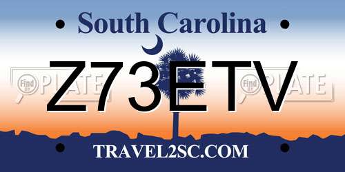 Z73ETV South Carolina License Plate