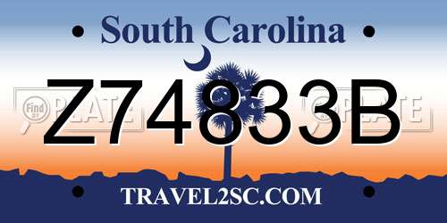 Z74833B South Carolina License Plate