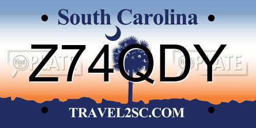 Z74QDY South Carolina License Plate