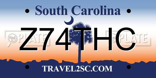 Z74THC South Carolina License Plate
