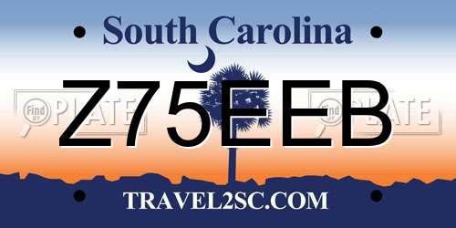 Z75EEB South Carolina License Plate