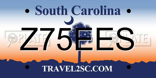 Z75EES South Carolina License Plate