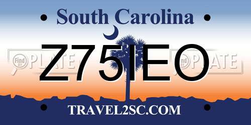 Z75IEO South Carolina License Plate