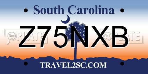 Z75NXB South Carolina License Plate