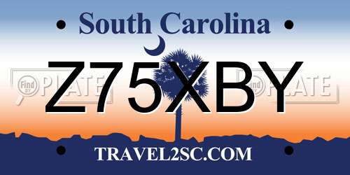 Z75XBY South Carolina License Plate