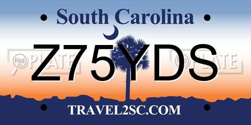 Z75YDS South Carolina License Plate
