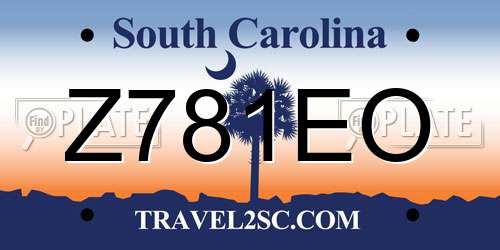Z781EO South Carolina License Plate