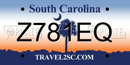 Z781EQ South Carolina License Plate