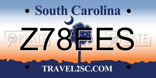 Z78EES South Carolina License Plate