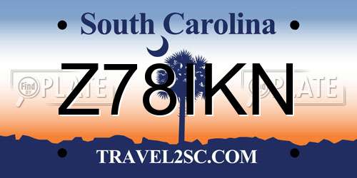 Z78IKN South Carolina License Plate