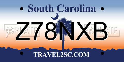 Z78NXB South Carolina License Plate