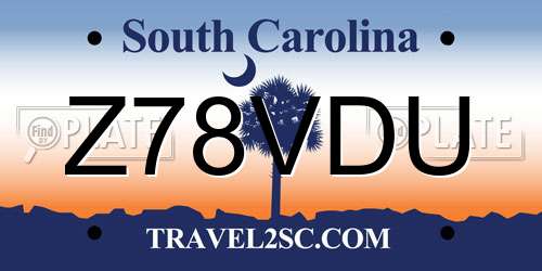 Z78VDU South Carolina License Plate