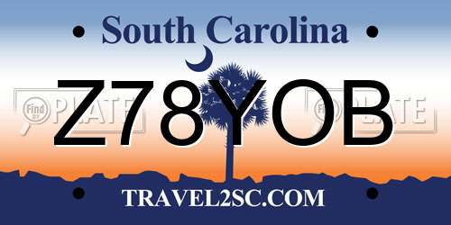 Z78YOB South Carolina License Plate