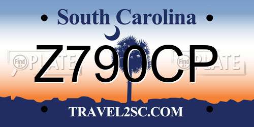 Z790CP South Carolina License Plate