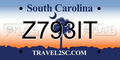 Z793IT South Carolina License Plate