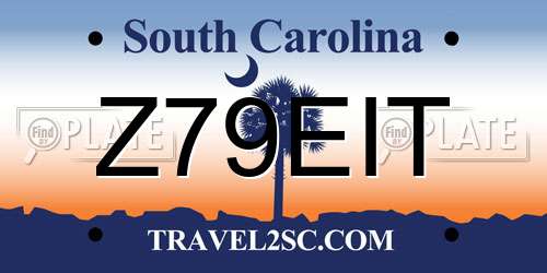 Z79EIT South Carolina License Plate