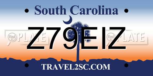Z79EIZ South Carolina License Plate