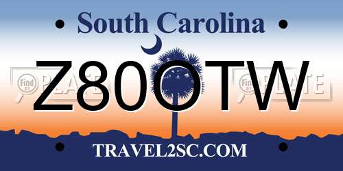 Z80OTW South Carolina License Plate