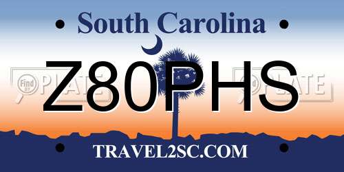 Z80PHS South Carolina License Plate