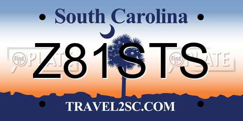 Z81STS South Carolina License Plate