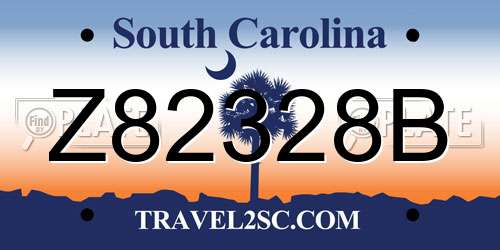 Z82328B South Carolina License Plate