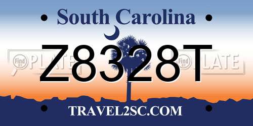 Z8328T South Carolina License Plate