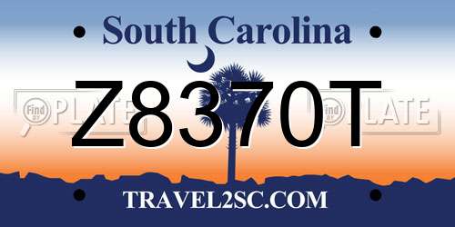 Z8370T South Carolina License Plate