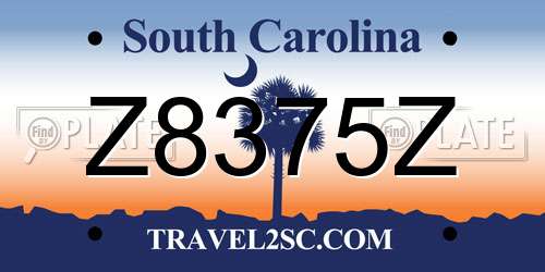 Z8375Z South Carolina License Plate