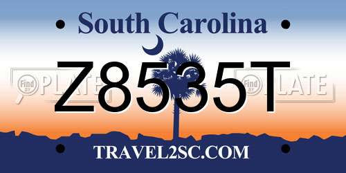 Z8535T South Carolina License Plate
