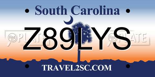 Z89LYS South Carolina License Plate