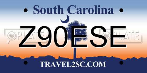 Z90ESE South Carolina License Plate
