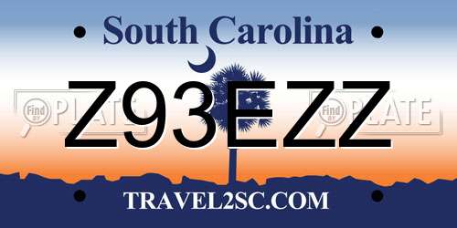Z93EZZ South Carolina License Plate