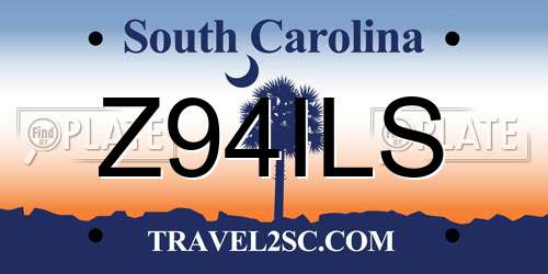 Z94ILS South Carolina License Plate