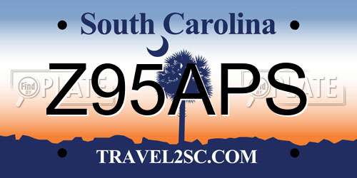Z95APS South Carolina License Plate