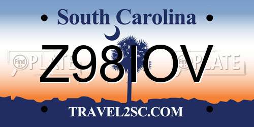 Z98IOV South Carolina License Plate