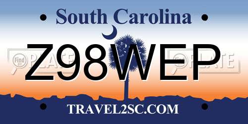 Z98WEP South Carolina License Plate