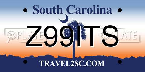Z99ITS South Carolina License Plate