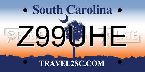 Z99UHE South Carolina License Plate