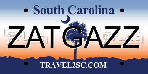ZATGAZZ South Carolina License Plate