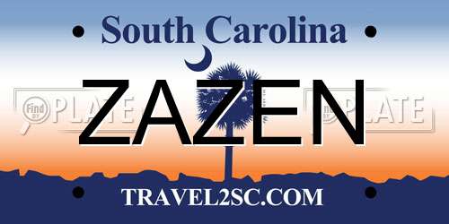 ZAZEN South Carolina License Plate