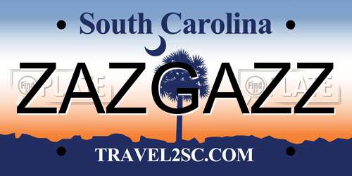 ZAZGAZZ South Carolina License Plate