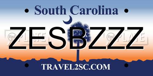 ZESBZZZ South Carolina License Plate