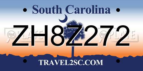 ZH8Z272 South Carolina License Plate