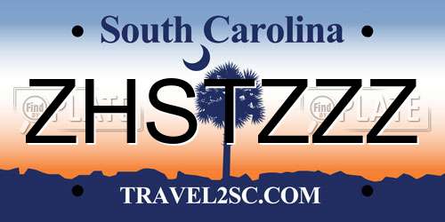 ZHSTZZZ South Carolina License Plate