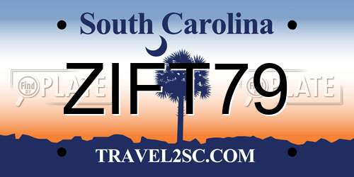 ZIFT79 South Carolina License Plate