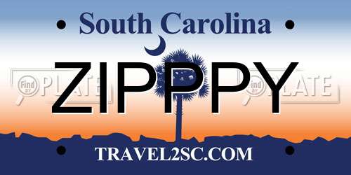 ZIPPPY South Carolina License Plate
