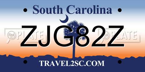 ZJG82Z South Carolina License Plate