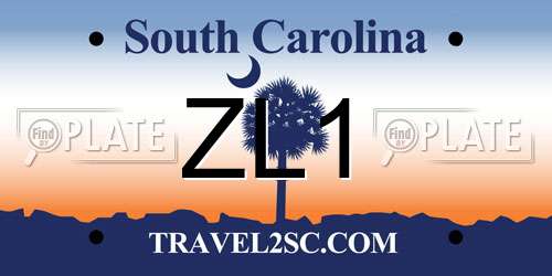 ZL1 South Carolina License Plate