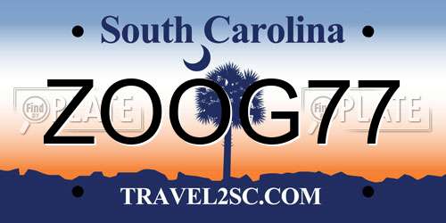 ZOOG77 South Carolina License Plate